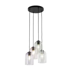 Riippuvalaisin Molly, Ø 38 cm, monivärinen, metallia, lasia, 4-valo.