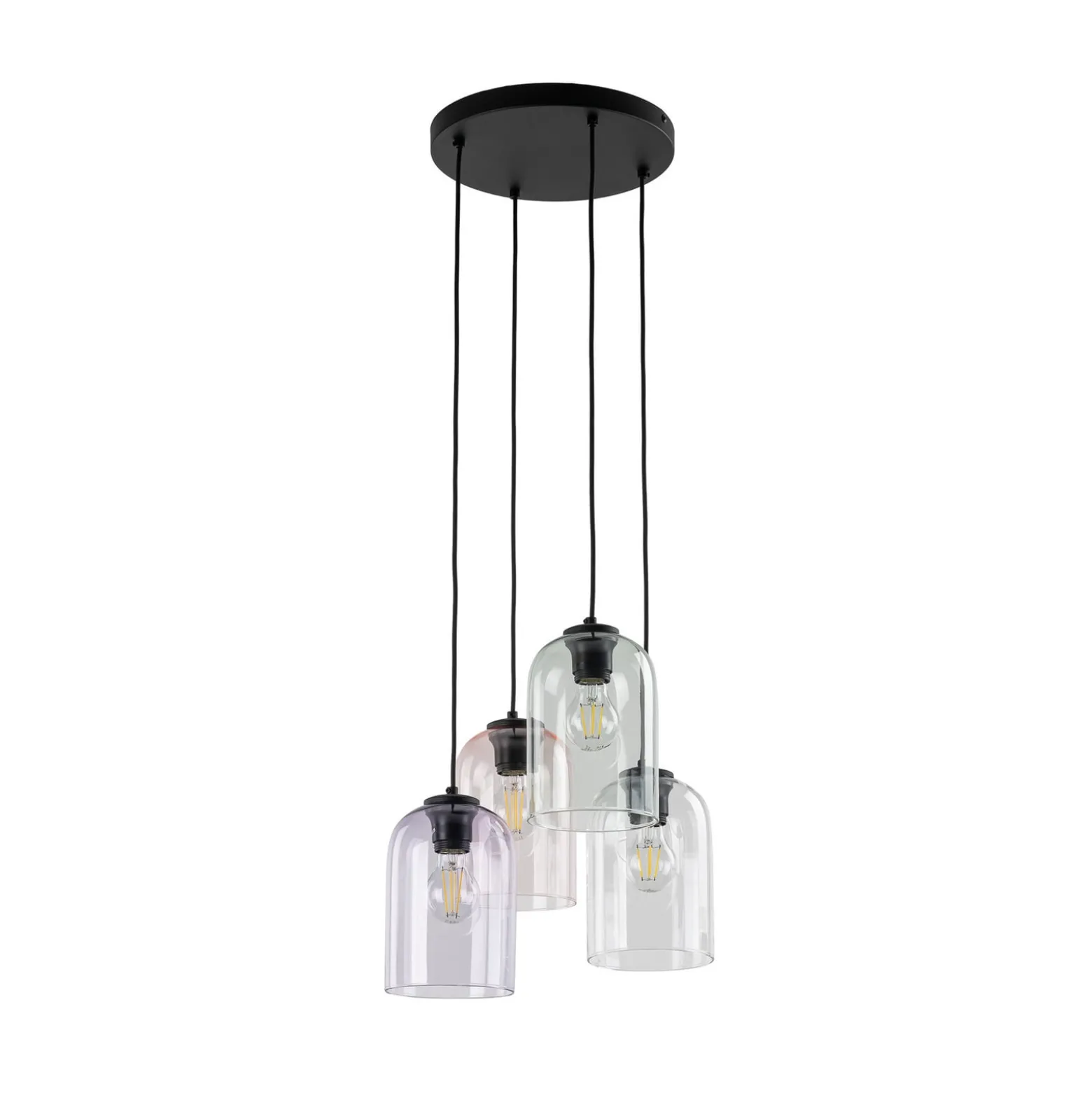 Riippuvalaisin Molly, Ø 38 cm, monivärinen, metallia, lasia, 4-valo.