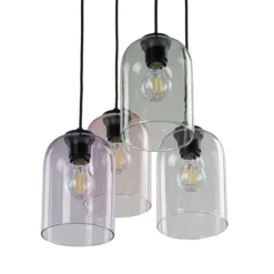 Riippuvalaisin Molly, Ø 38 cm, monivärinen, metallia, lasia, 4-valo.