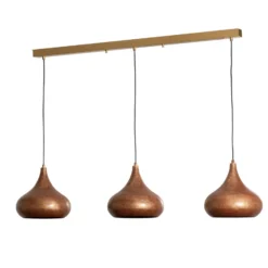 Riippuvalaisin Muba, vanha messinki, pituus 120 cm, metalli