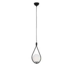 Riippuvalaisin Mudoni MR-937 1-valo musta/opal lasi