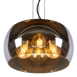 Riippuvalaisin Olivia, savulasivarjostin, Ø40 cm