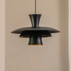 Riippuvalaisin Plato, musta, metalli, Ø 38 cm, E27