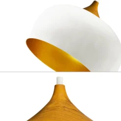 Riippuvalaisin Qwen, valkoinen/kultainen, metalli, Ø 30 cm