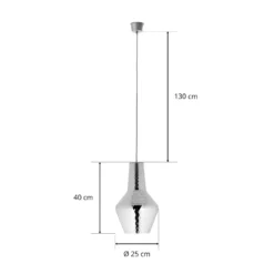 Riippuvalaisin Romeo 130 cm hopea metallinen