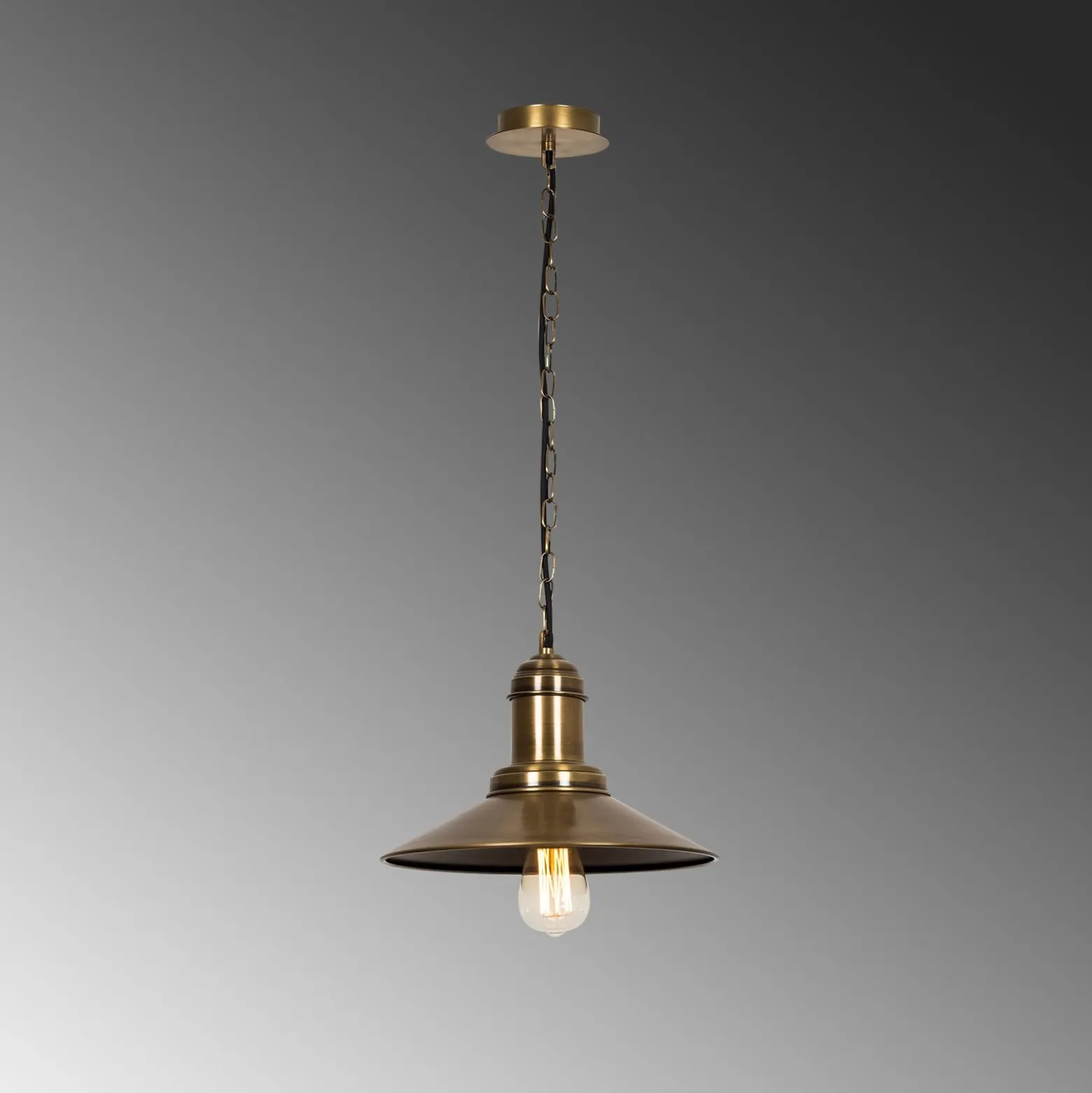 Riippuvalaisin Sivani MR-639 1-valo Ø30cm kultainen antiikki