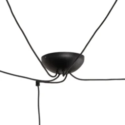 Riippuvalaisin Spider, musta, 5-lamppuinen
