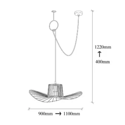 Riippuvalaisin Tel 6726 Ø50cm musta hajautettu