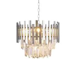 Riippuvalo Aspen metalli kromivärinen lasikristallit korkeus 30 cm