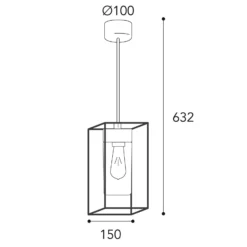 Riippuvalo Cubic³ 3368 antiikkimessinki/opaali