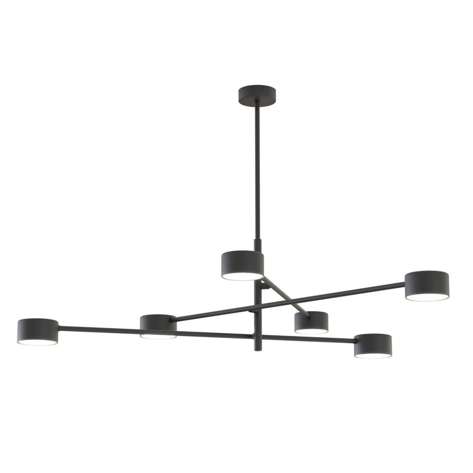 Riippuvalo Natsu, pituus 84 cm, metalli, 6-lamppuinen.