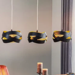Riippuvalo Tornado, 3-lamppuinen, musta