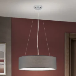 Riippuvalo Ufo harmaalla kangasvarjostimella