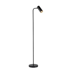 RIK-lattiavalaisin, musta, korkeus 140 cm, metalli, GU10-LED