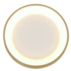 Ringlede LED-kattovalaisin, kultainen, korkeus 6 cm, Ø 38 cm