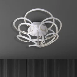 Rizado-LED-kattovalo, step-dim, satinoitu nikkeli