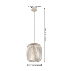 Romazzina-riippuvalaisin, beige, Ø 33 cm, metalli, E27