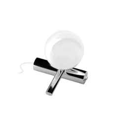 Rossini LED-pöytävalaisin, kromi, alumiini, PMMA, himmennin