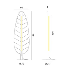Rotaliana Eden Banana LED-lattiavalo, keltainen
