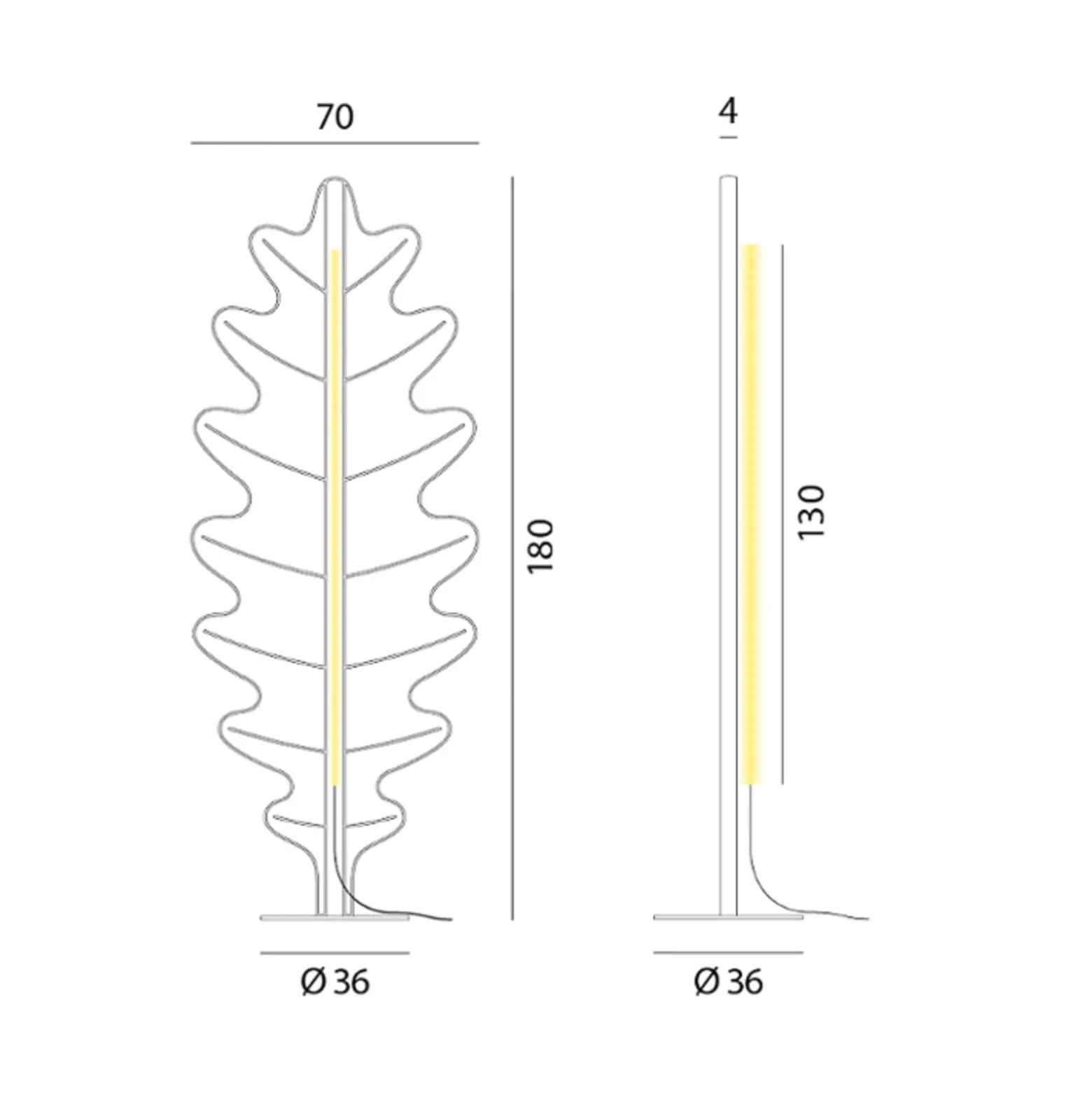 Rotaliana Eden Oak LED-lattiavalaisin, ruoste
