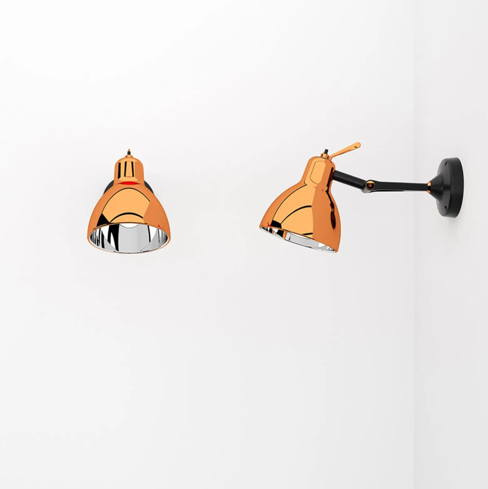 Rotaliana Luxy H0 Glam seinävalaisin, musta/kupari, lasi