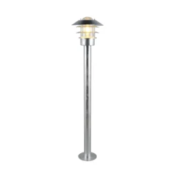 Ruvuuma-pylväsvalaisin, sinkkivärinen, korkeus 100 cm, metalli, IP44