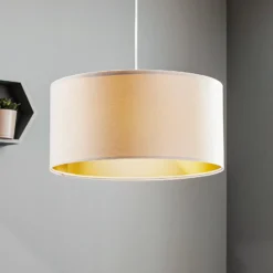 Salina riippuvalaisin, valkoinen/kulta Ø 50cm