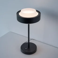 Schöner Wohnen LED-pöytälamppu Elmo, musta, 3000 K, himmennin
