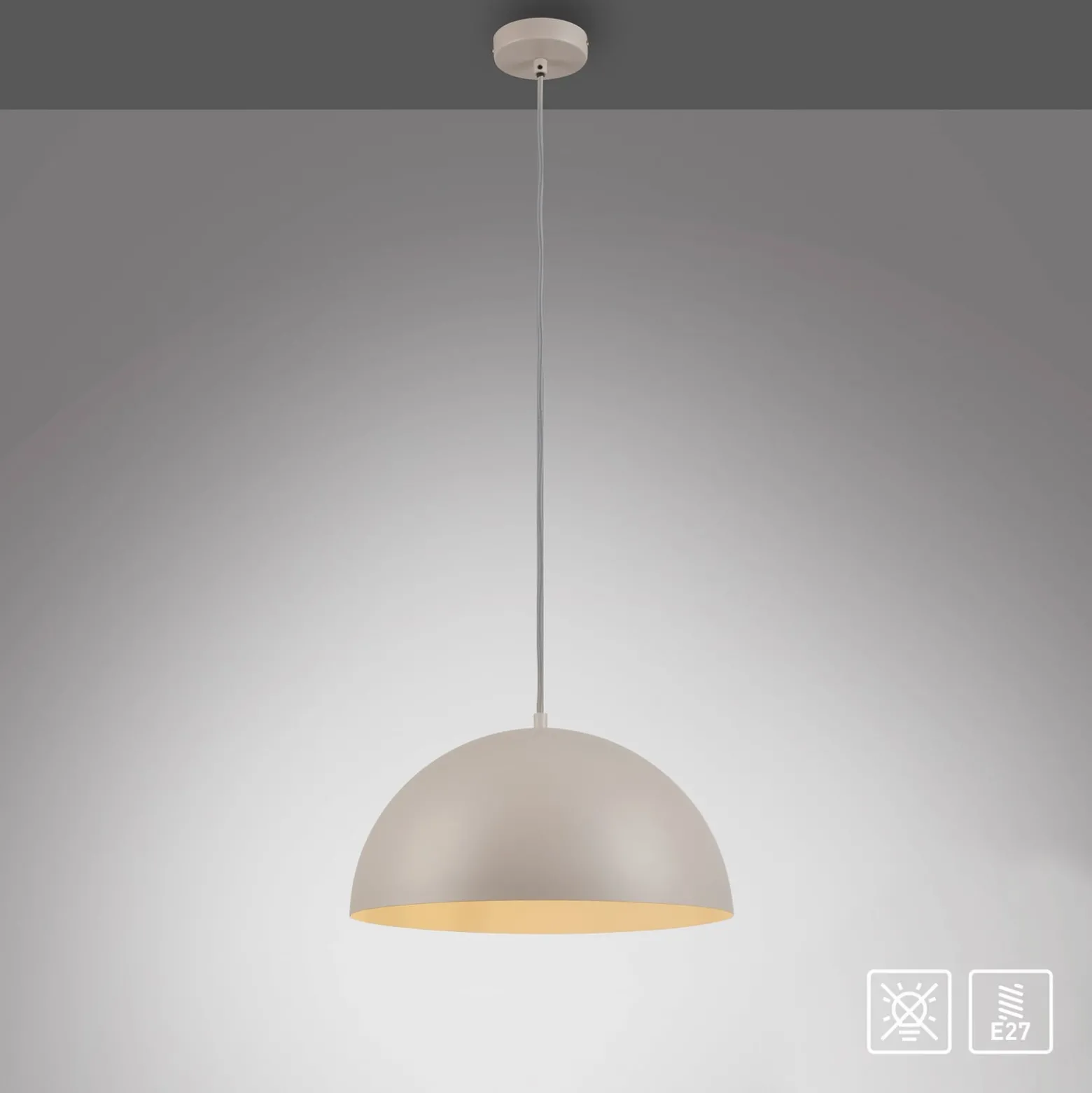 Schöner Wohnen riippuvalaisin Ali Sandbrise, rauta, Ø 38 cm E27