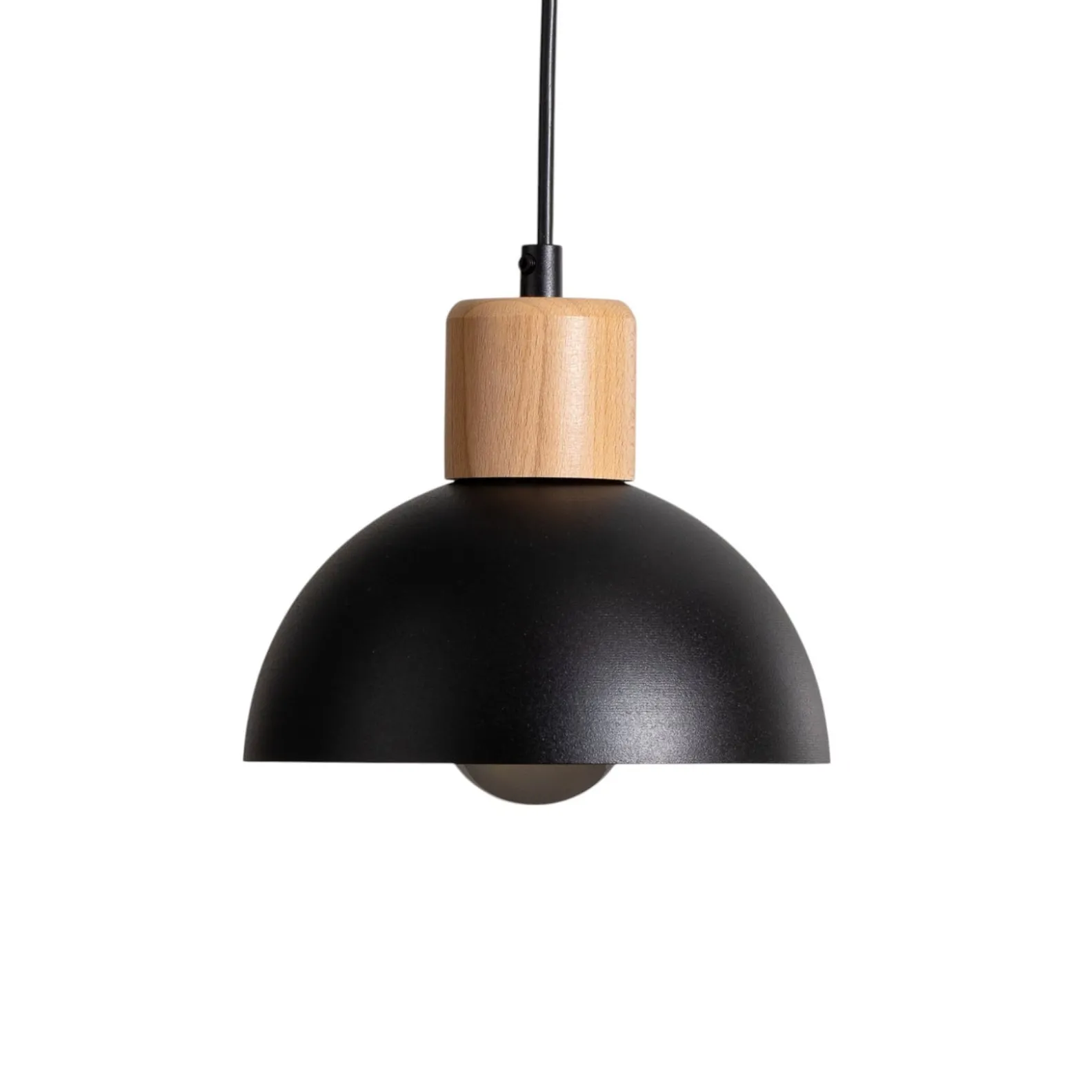 Seco-riippuvalaisin, pituus 90 cm, musta, metalli/puu, 4-valo.