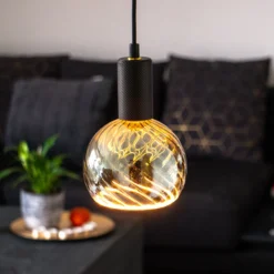 SEGULA Floating Globe twisted G150 E27 6W harmaa