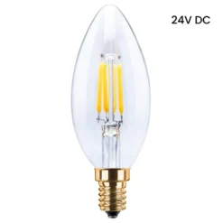 SEGULA LED-kynttilälamppu 24V DC E14 3W 922 Hehkulamppu himmeä
