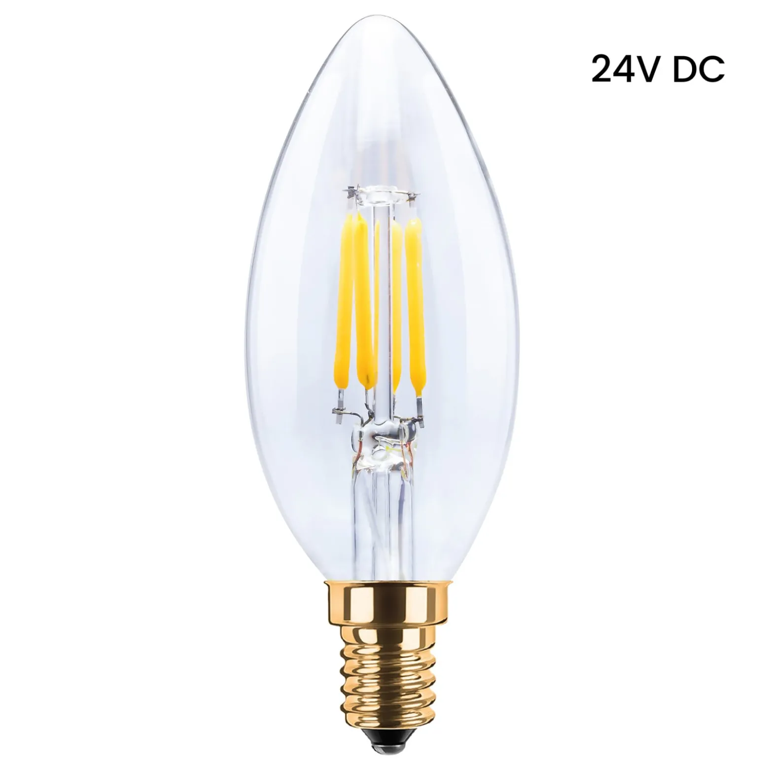 SEGULA LED-kynttilälamppu 24V DC E14 3W 922 Hehkulamppu himmeä