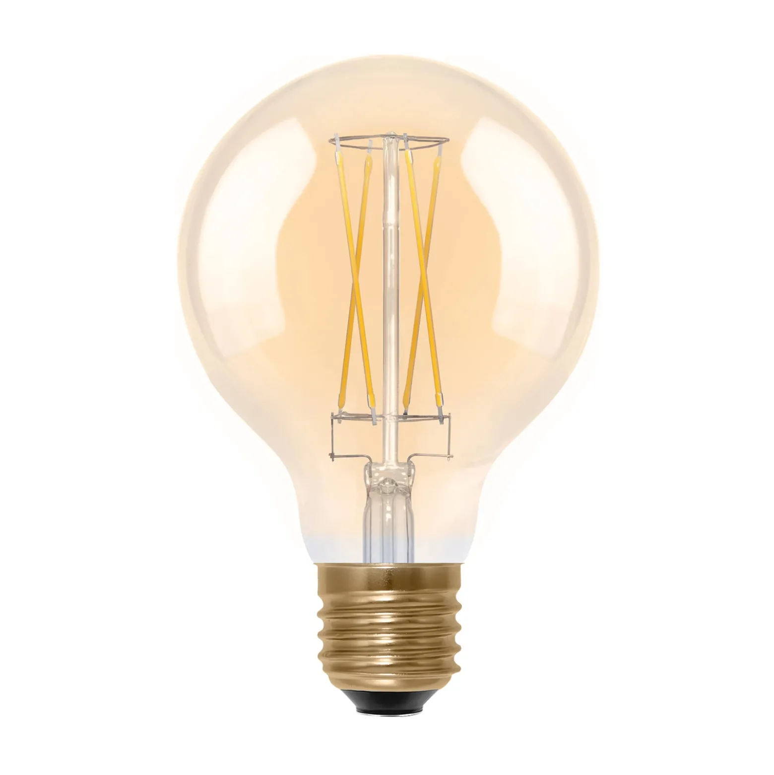 SEGULA LED-pallolamppu E27 G80 5W 2,200K kultainen himmennettävä