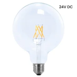 SEGULA LED-pallolamppu 24V DC E27 6W 927 Hehkulamppu dimmattuna