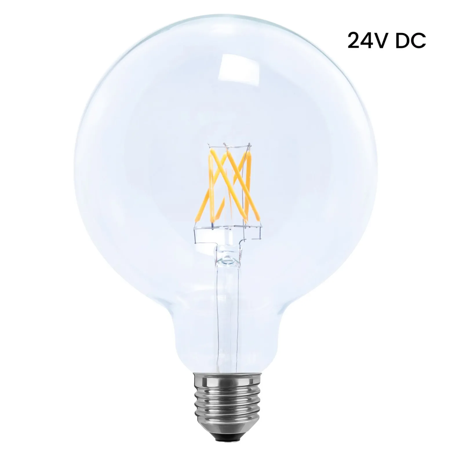SEGULA LED-pallolamppu 24V DC E27 6W 927 Hehkulamppu dimmattuna