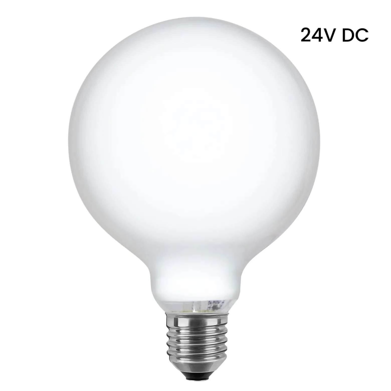 SEGULA LED-pallolamppu 24V DC E27 6W 927 opaali himmennettävä