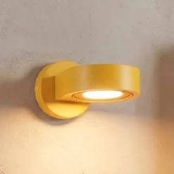 Seinäkohdevalaisin Lili, keltainen, Ø 14 cm, GX53
