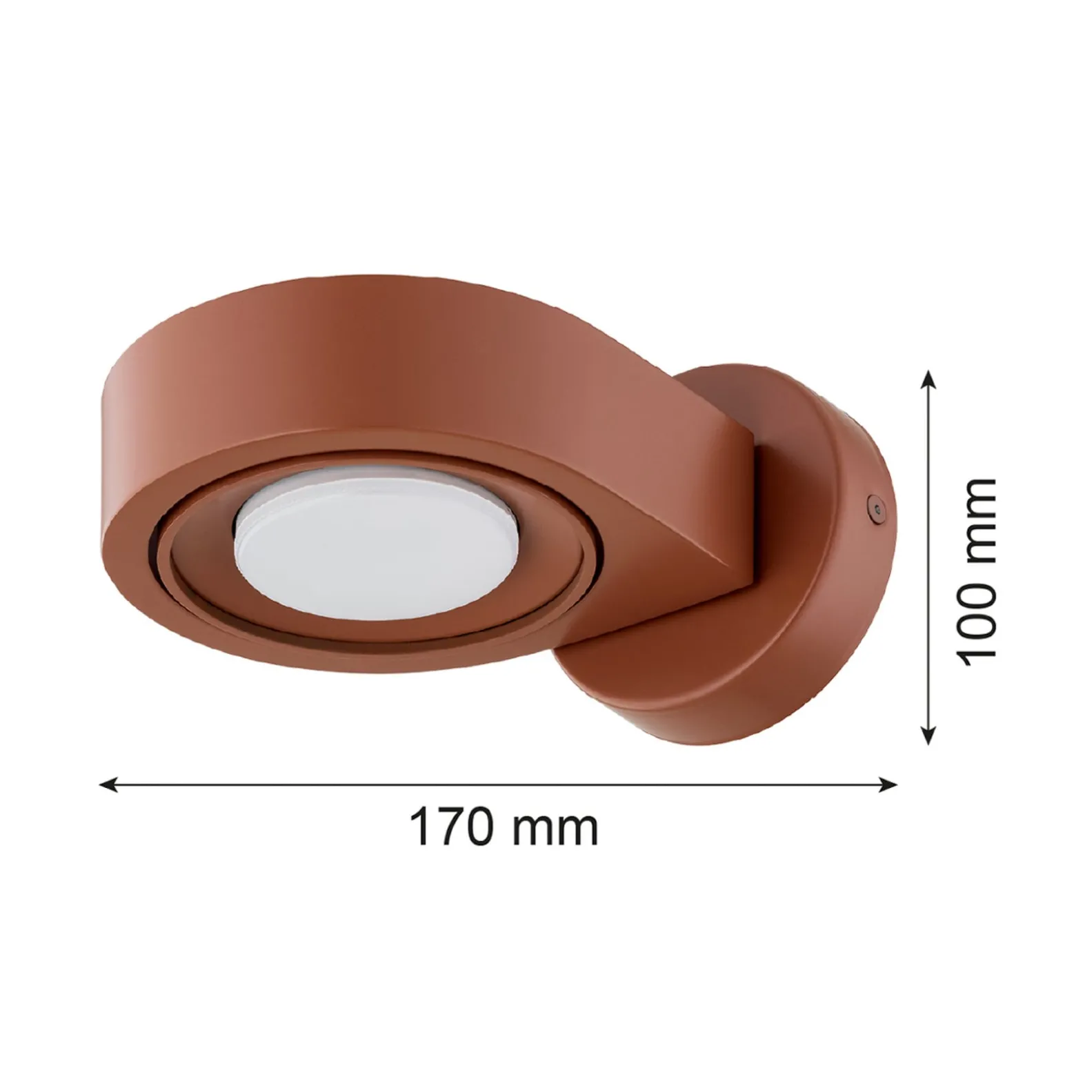 Seinäkohdevalaisin Lili, terrakotta, Ø 14 cm, GX53