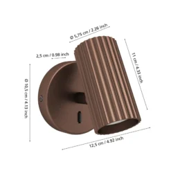 Seinäkohdevalaisin Portillo, pronssi, korkeus 11 cm, metalli, GU10