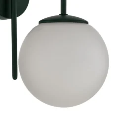 Seinälamppu Cambridge, tummanvihreä, korkeus 34 cm, metalli/lasi E14