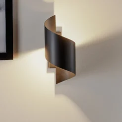 Seinälamppu Spiner musta, korkeus 30 cm, teräs