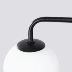 Seinävalaisin Astral, musta, ulkonema 22 cm, teräs/lasi