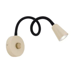 Seinävalaisin Dotty, khaki, joustava varsi, himmennin, GU10