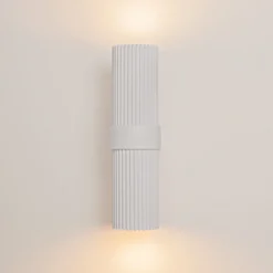 Seinävalaisin DYNAMICS, valkoinen, korkeus 23 cm, metalli, ylös/alas