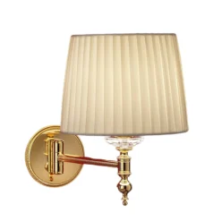 Seinävalaisin Grace messinki silkkivarjostin 34 cm