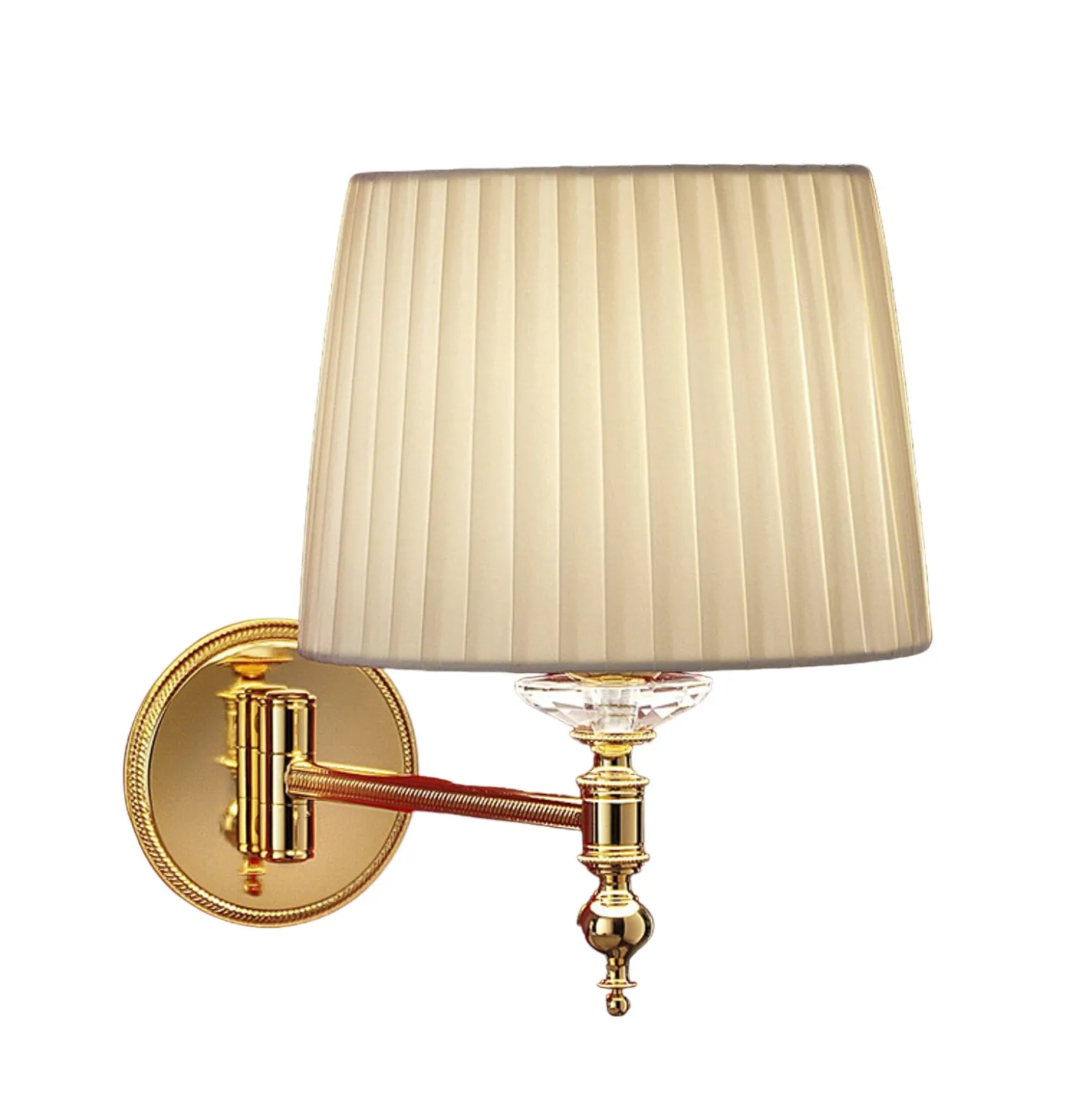 Seinävalaisin Grace messinki silkkivarjostin 34 cm