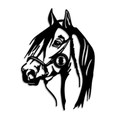 Seinävalaisin Horse, musta, metalli, 57 x 41 cm, pistokekaapeli