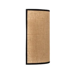 Seinävalaisin Jute&black, luonnonruskea, puolipyöreä