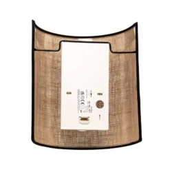 Seinävalaisin Jute&black, luonnonruskea, puolipyöreä